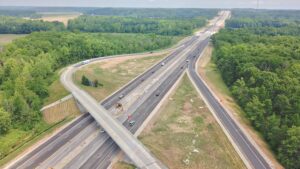 DLZ's I-69 Section 5 Reconstruction included 21 miles of pavement, with numerous interchange and bridge improvements.